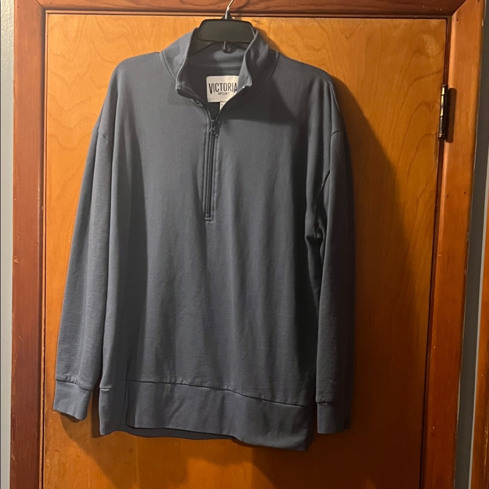 Victoria's Secret Navy Quarter-Zip Top